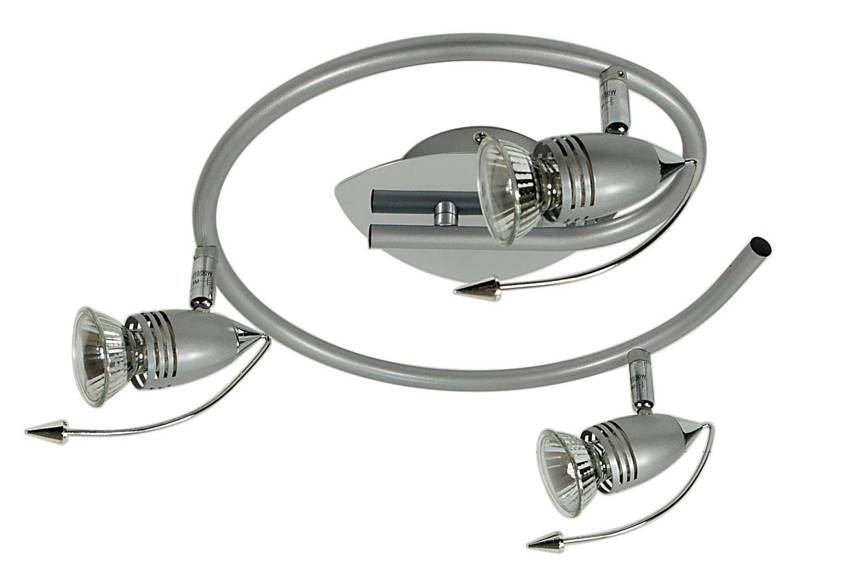 Stropné svietidlo Thunder špirála 3*50W GU10 230V chróm antracit