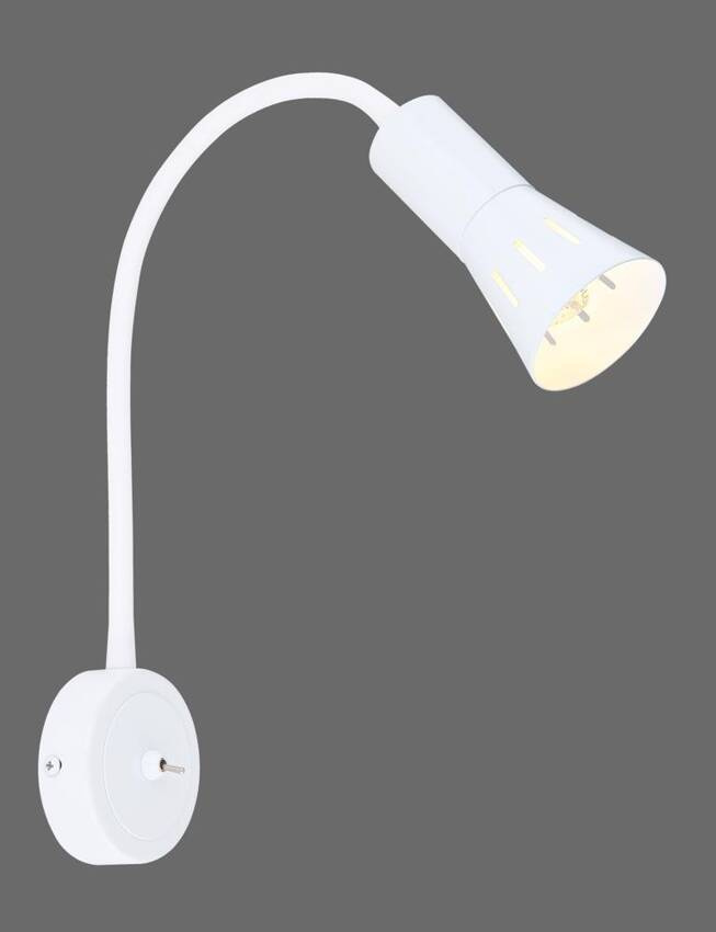 Nástenná lampa biela s nastaviteľným ramenom 1xE14 Arena