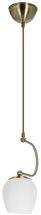 Závesná lampa Serano patina 1x60W E27 biele tienidlo