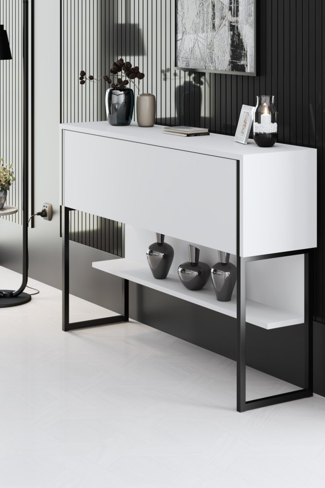 Komoda Luxe - Black, White (obrázek 9)