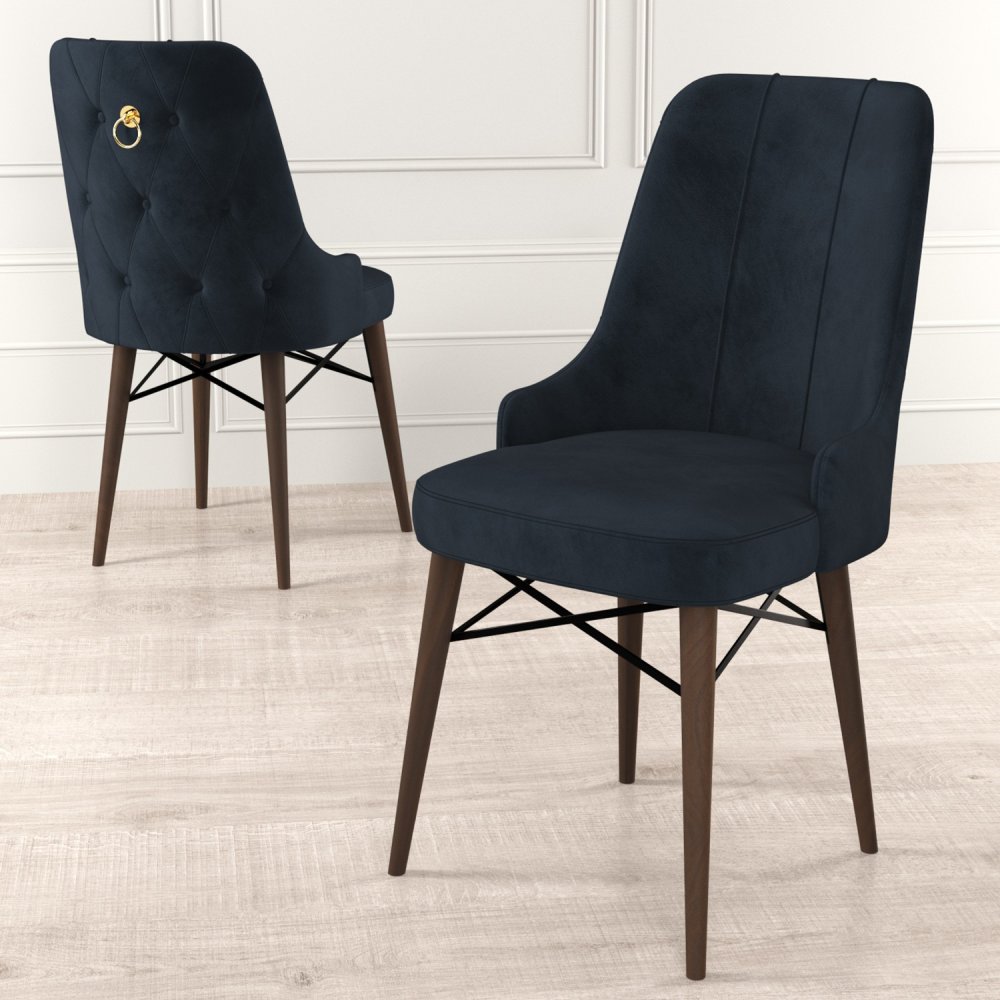 Sada židlí (6 kusů) Pare - Anthracite, Brown (obrázek 4)
