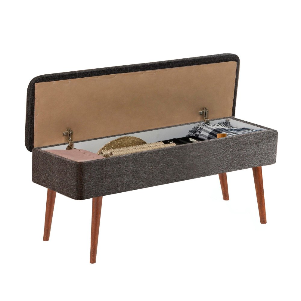 Jídelní set s rozkládacím stolem a židlemi (5 kusů) Vina 1053 - 4 - Anthracite, Walnut (obrázek 13)