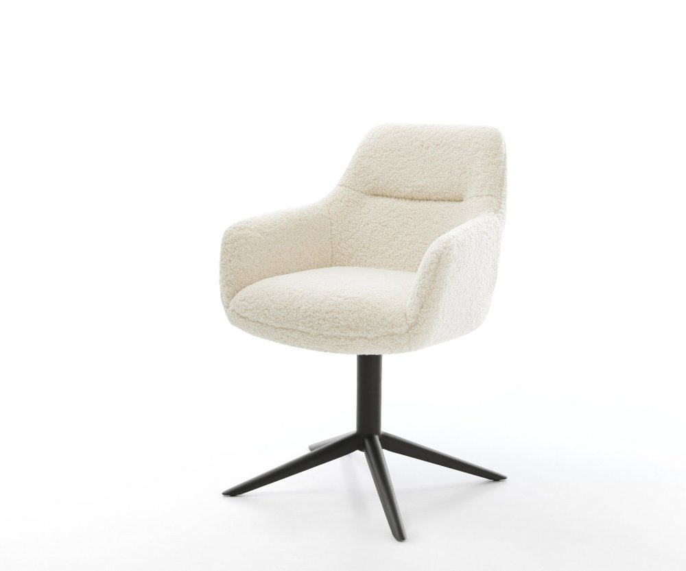 Jedálenská stolička Pejo-Flex teddy látka béžová čierna krížová