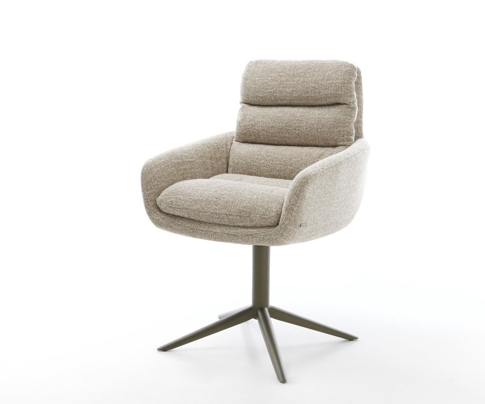 Jedálenská stolička Abelia-Flex s opierkami tkanina mäkký béžová