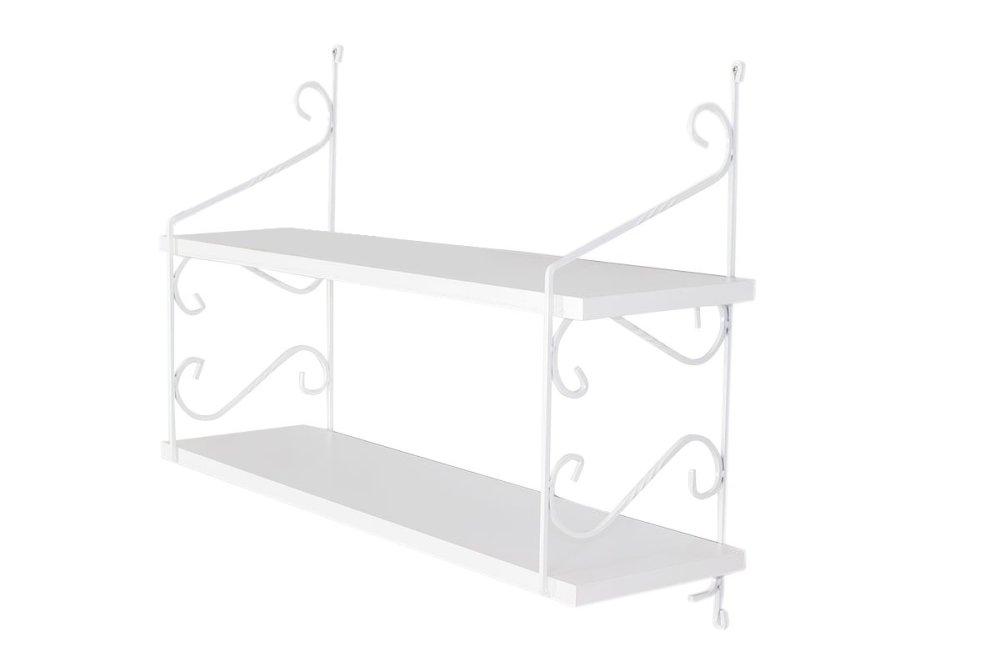 Nástenná polica Seramoni 2'li - Shiny White