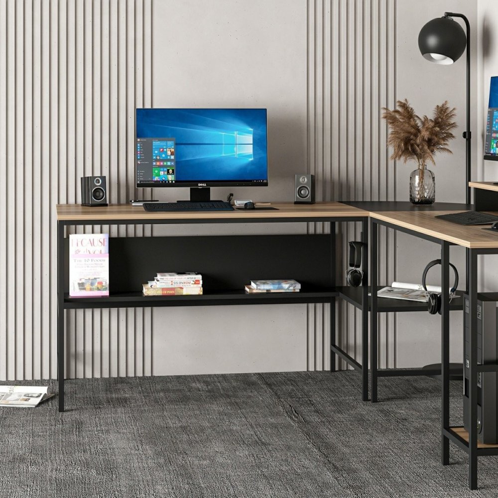 Psací stůl Greta L Matte - Black (obrázek 5)