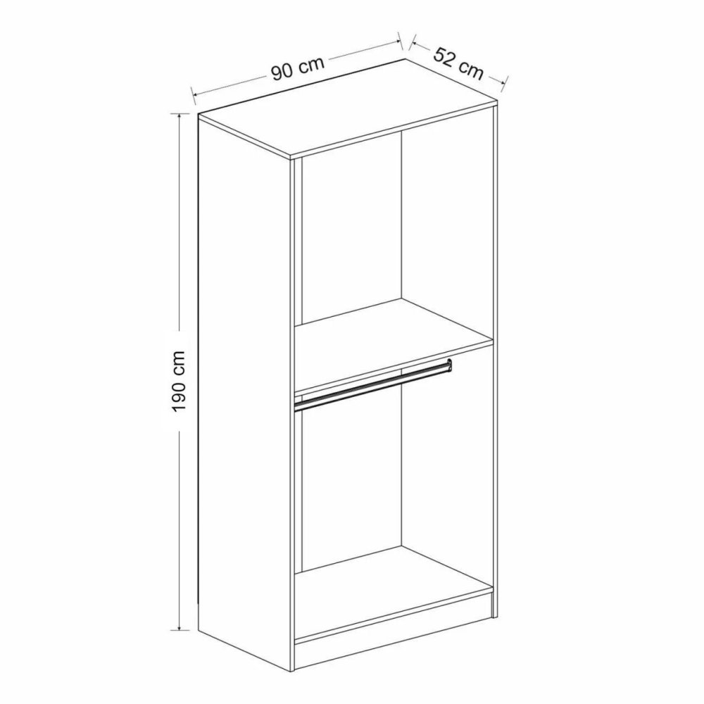 Šatní skříň Kale Glass Anthracite - 190 (obrázek 4)
