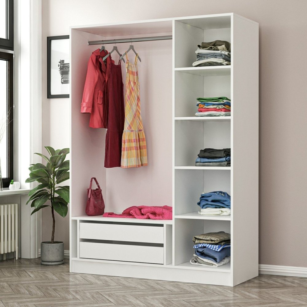 Šatní skříň Kale White Black - 2274 (obrázek 6)