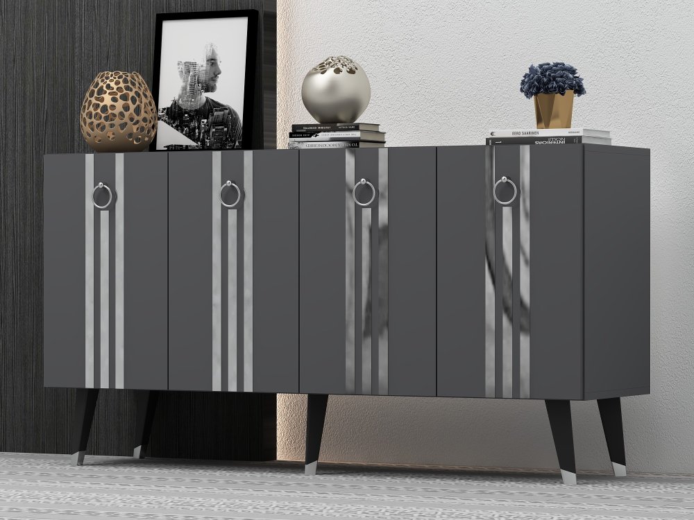 Konzolový stolek Isil - Anthracite, Silver (obrázek 7)