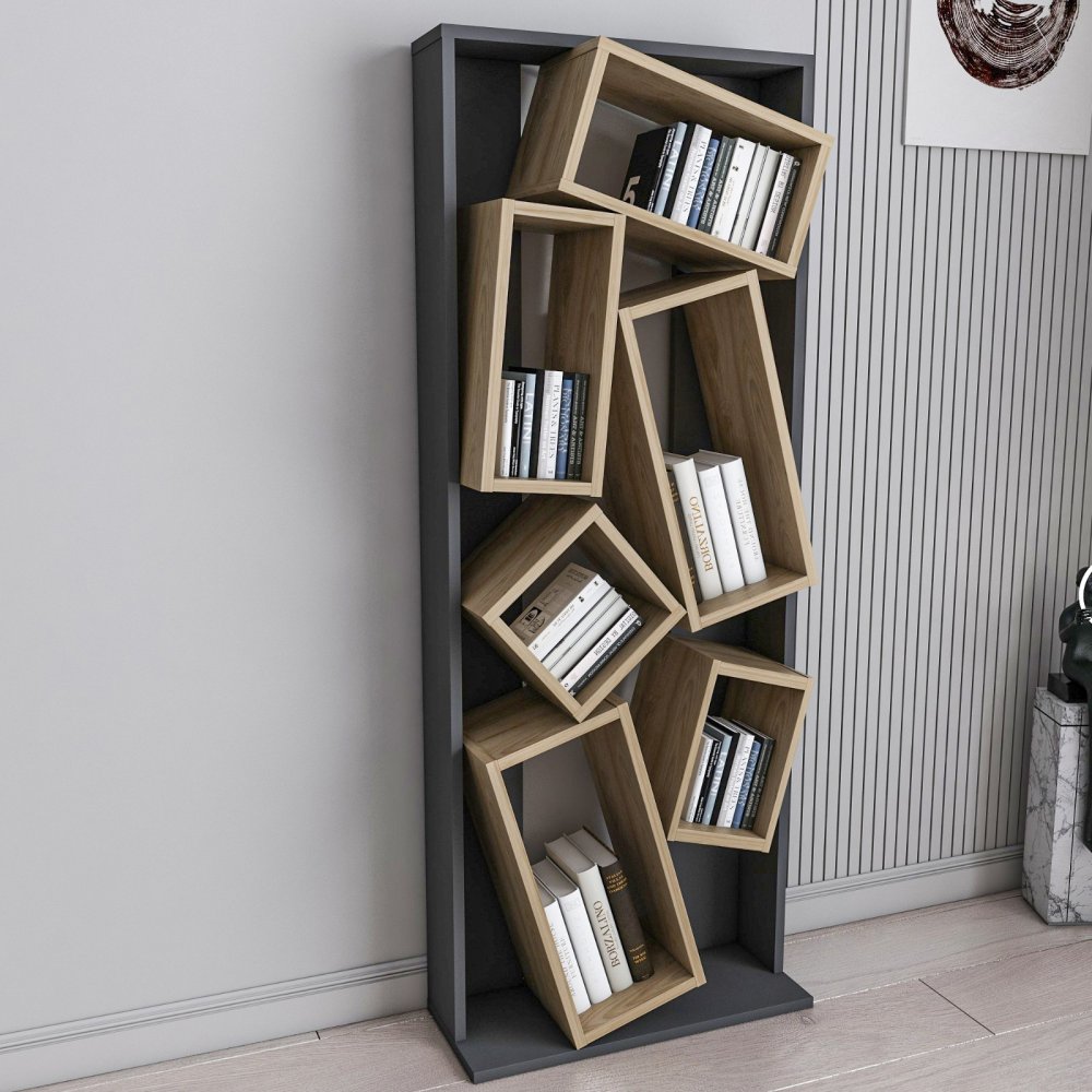 Knihovna Carmen - Black, Oak (obrázek 4)