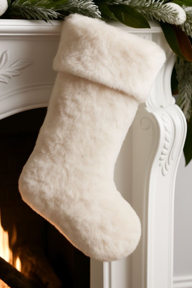 Christmas Stocking Pelush - White (obrázek 3)