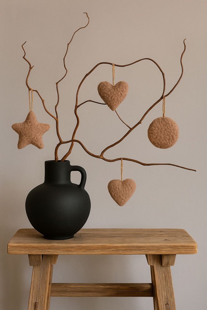 Christmas Ornament 3 Lu Set - Brown