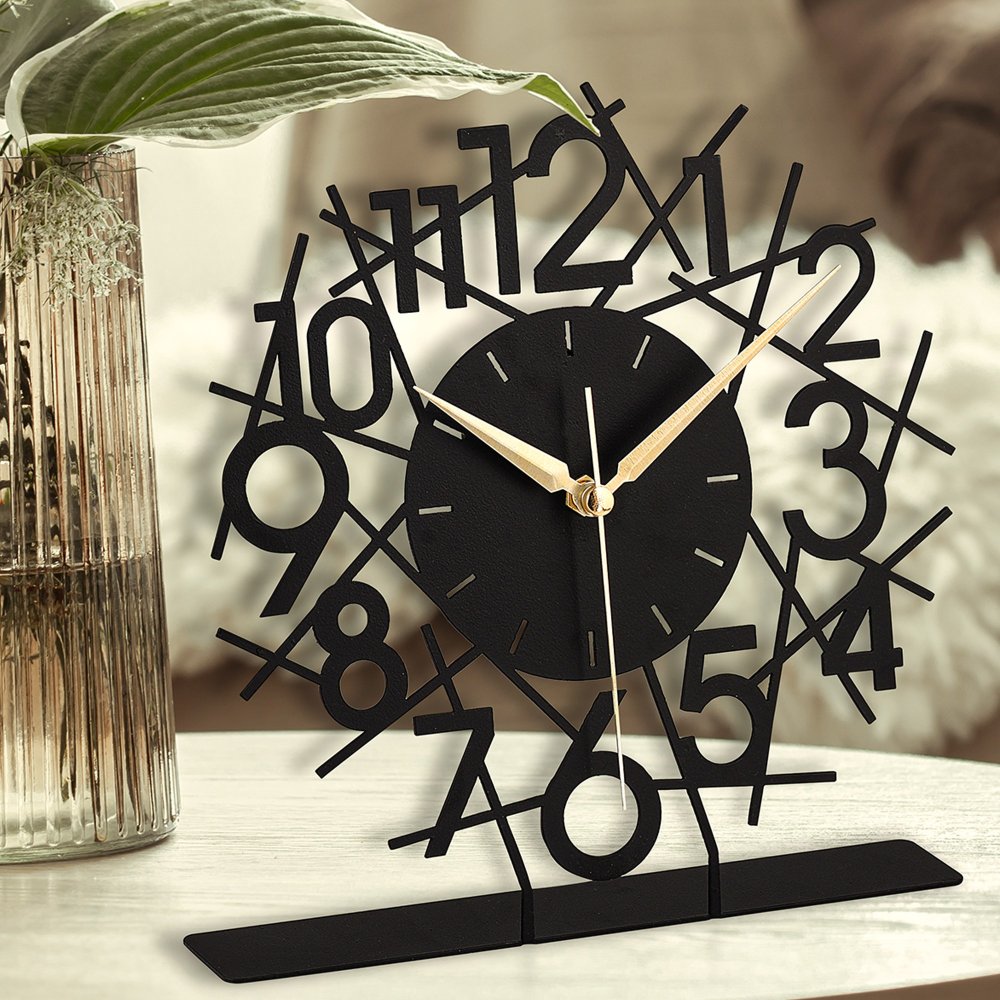 Dekoratívne hodiny Lineal - Black