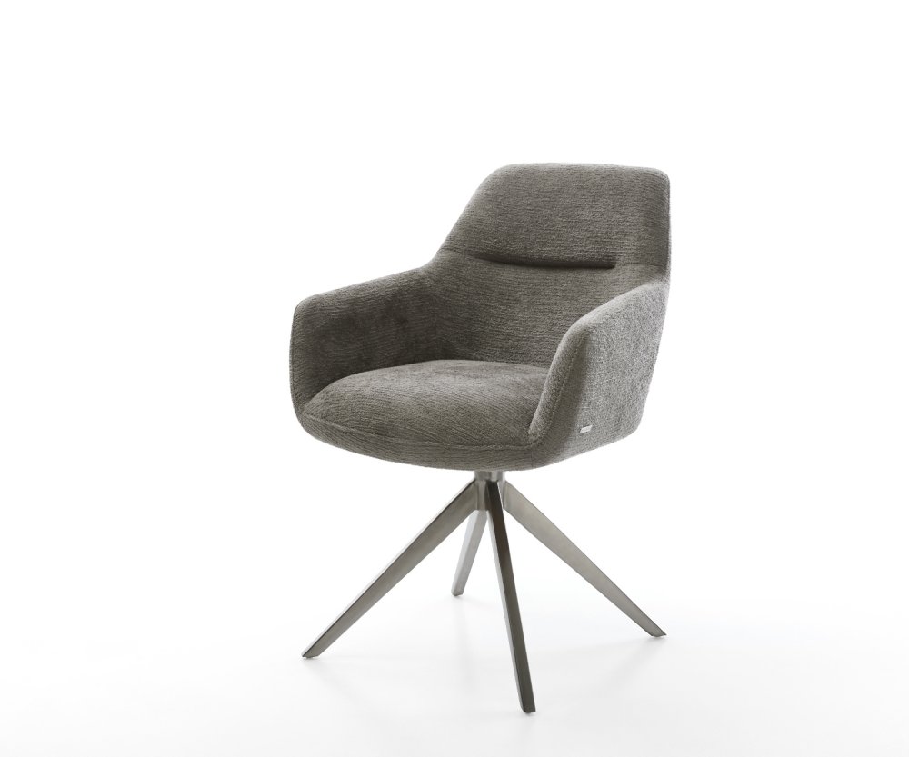 Jedálenská stolička Pejo-Flex bouclé mäkký tmavobéžová krížová