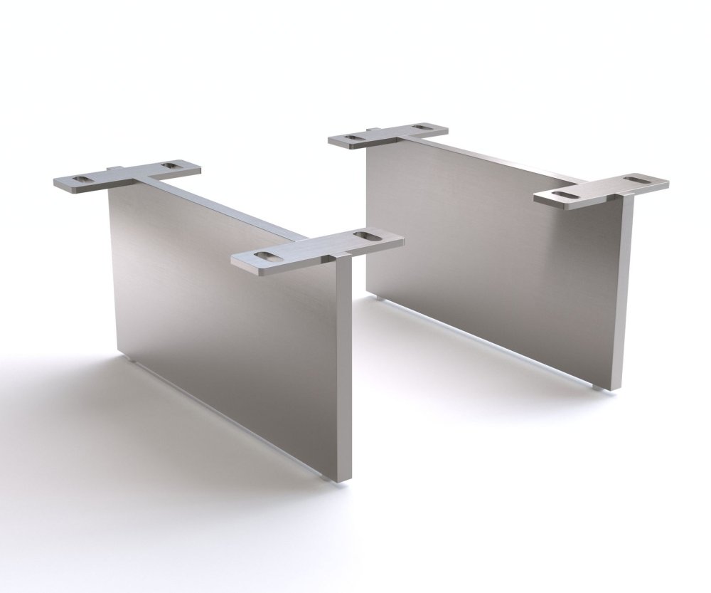 Podstava závesná 15 cm nerezová oceľ kefovaná pre skrine hĺbky 35 cm