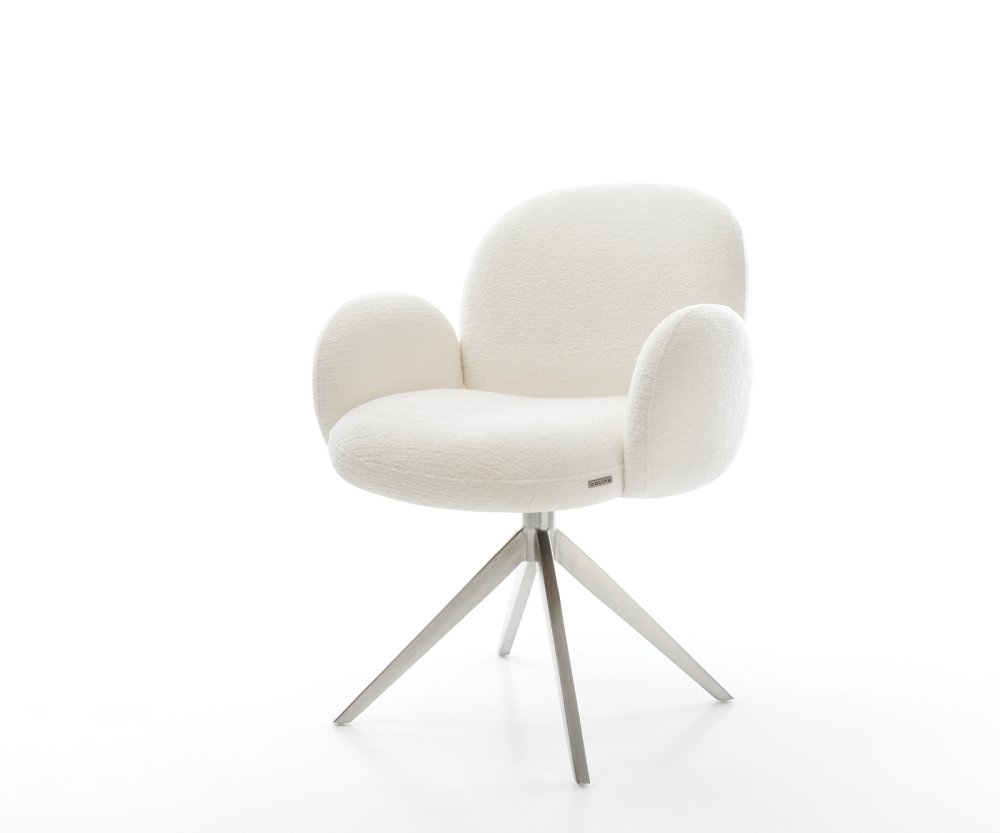 Jedálenská stolička Nube-Flex s opierkami bouclé mäkký béžová krížová