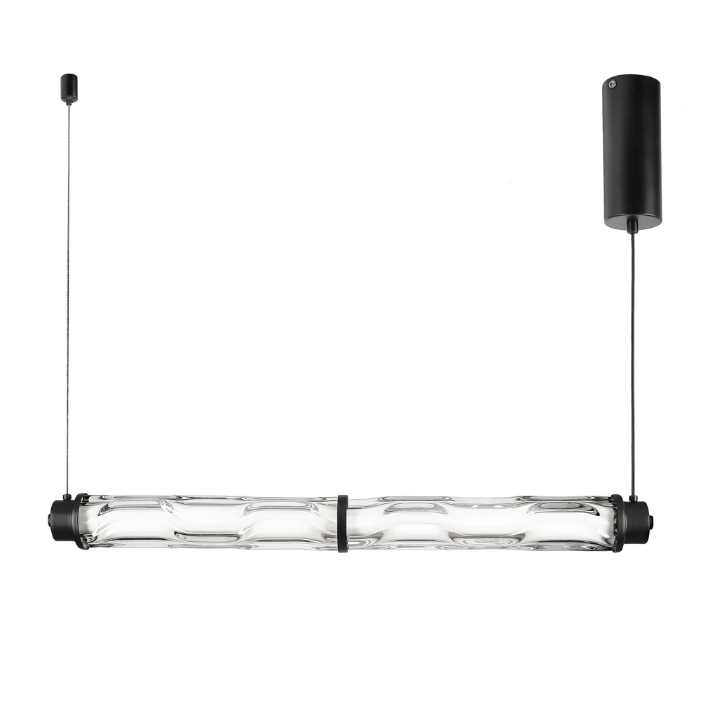 CORTE lampa wisząca pozioma czarny matowy 18W LED 3000K klosz bezbarwny
