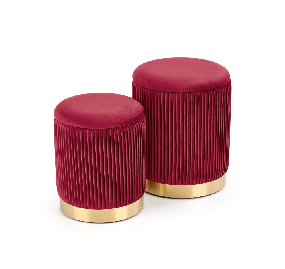 Sada taburetů 2ks MONTY Halmar Bordó