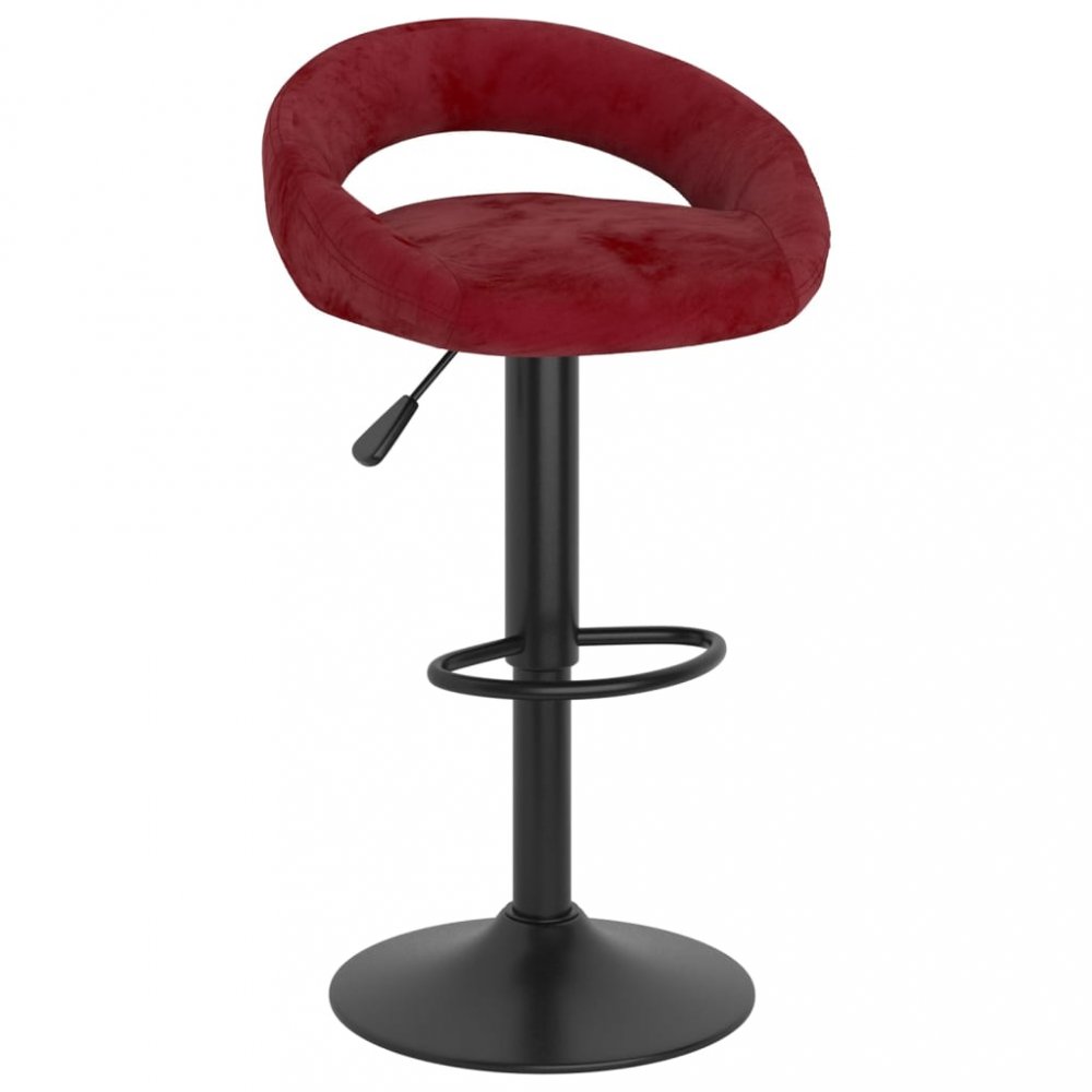 Barová stolička zamat / kov Dekorhome Vínová