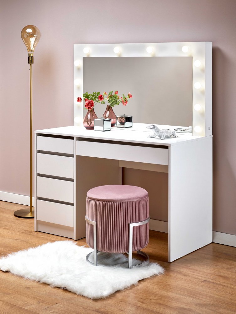 E-shop Toaletní stolek HOLLYWOOD XL Bílá,Toaletní stolek HOLLYWOOD XL Bílá