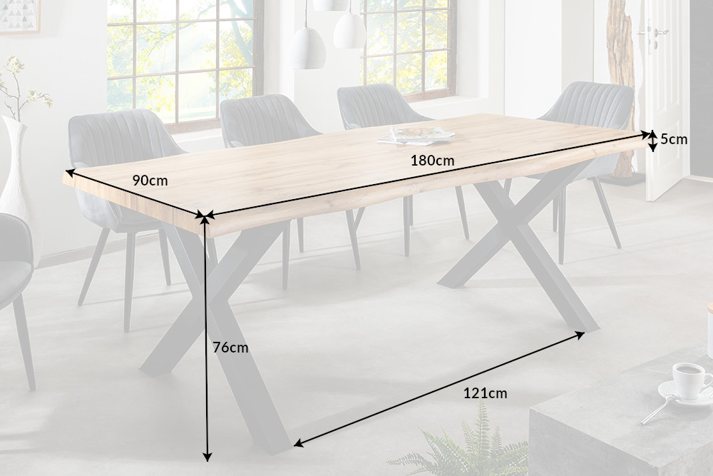 Jedálenský stôl HYMEN Dekorhome 180x90x76 cm