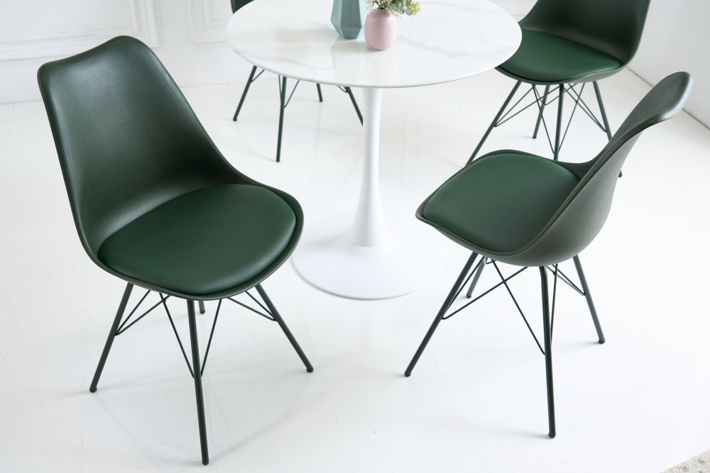 E-shop Jedálenská stolička 4 ks IKAROS Dekorhome Tmavo zelená