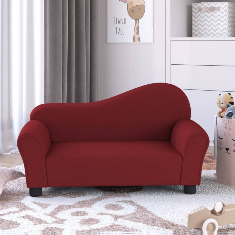 Dětská pohovka textil Dekorhome Vínová