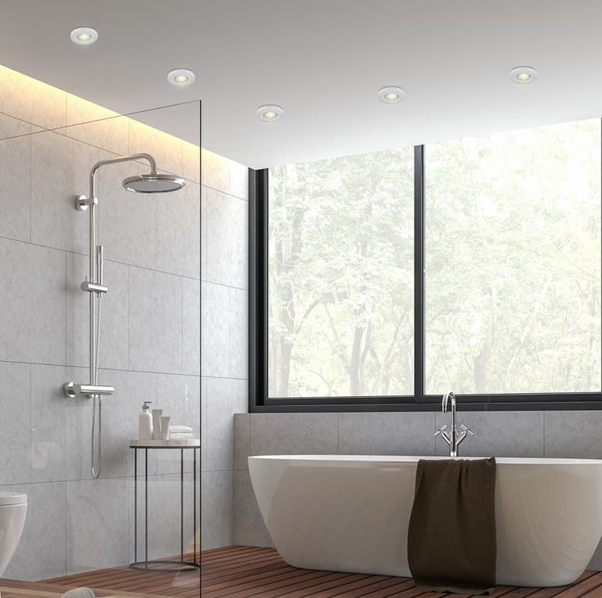 Biele okrúhle stropné svietidlo IP65 hermetické SH-06