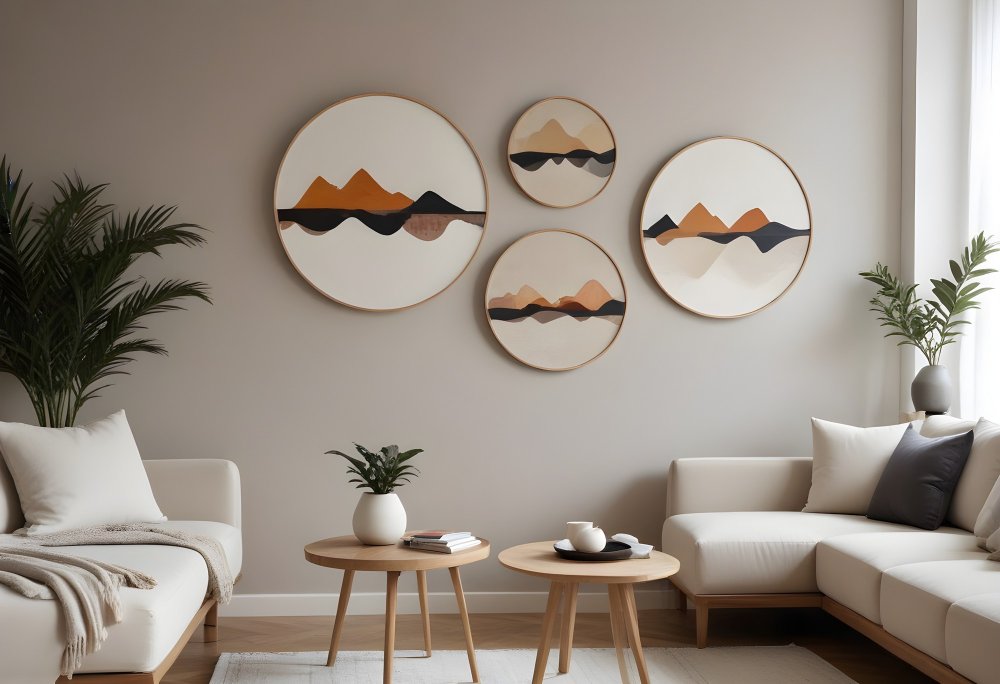 Dekoratívny rámovaný obraz z MDF (4 kusy) Huhu298