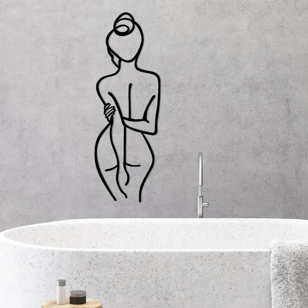 Dekoratívny kovový doplnok na stenu Woman Body