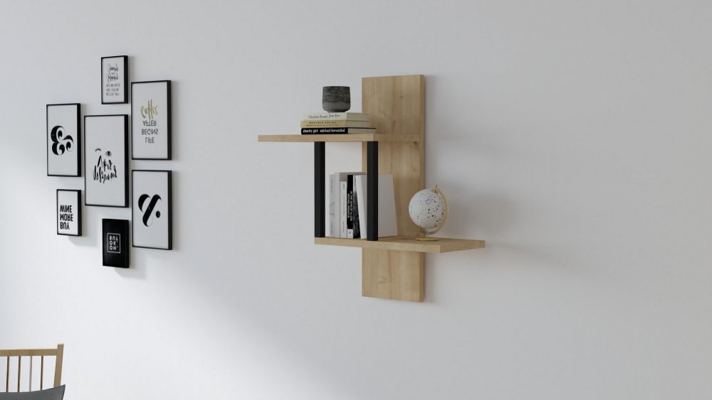 Nástenná polica Herra - Sapphire Oak