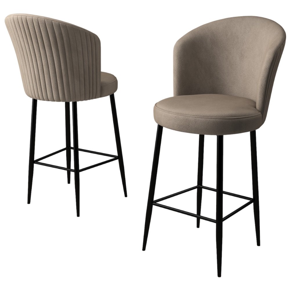 Bar Stool Set (4 Pieces) Alte - Cappuccino, Black (obrázek 4)