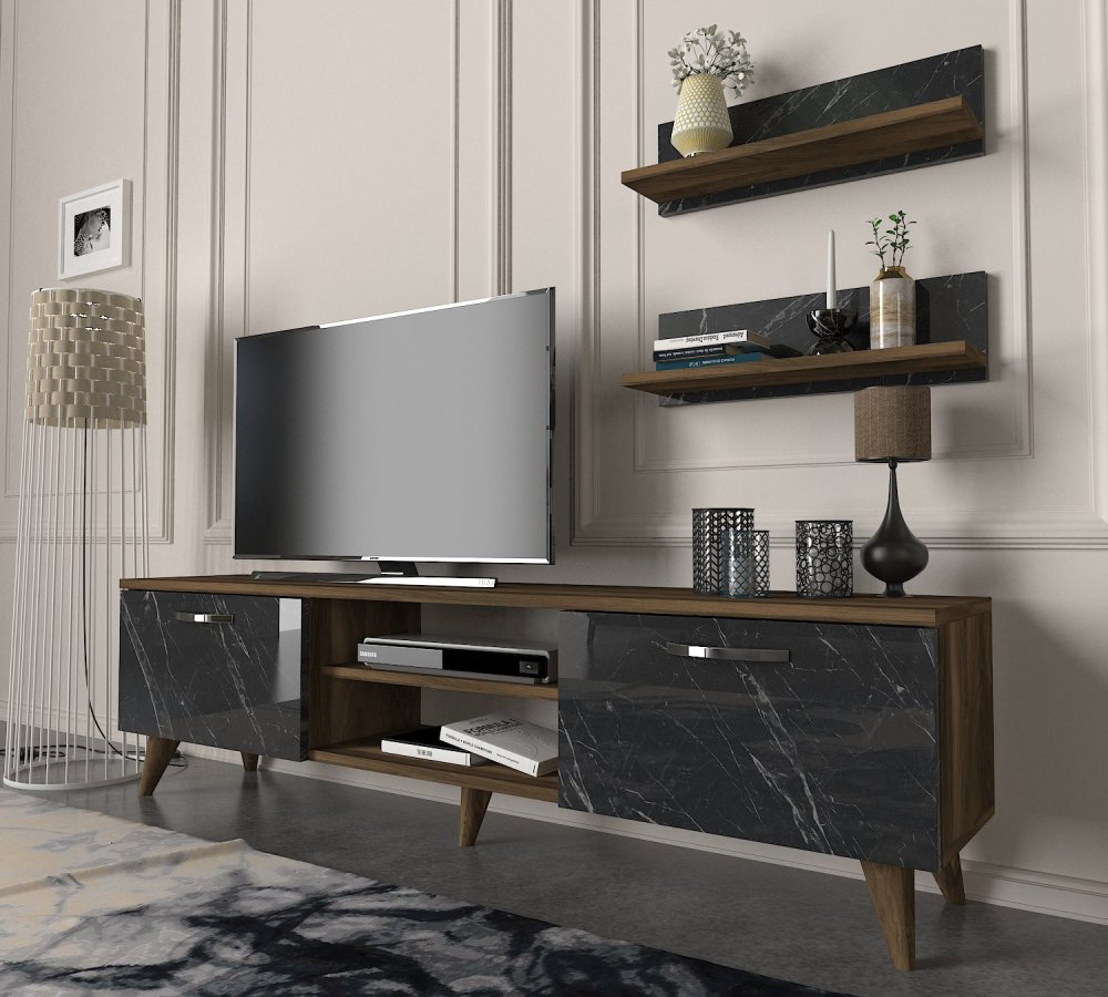 TV skrinka / Obývacia stena Ayden - Marble