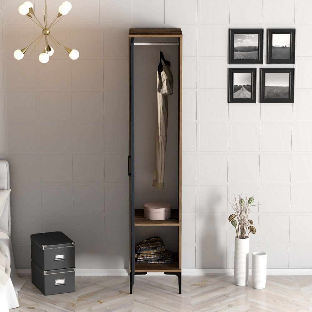 Šatní skříň Kumsal R - Walnut, Anthracite (obrázek 6)