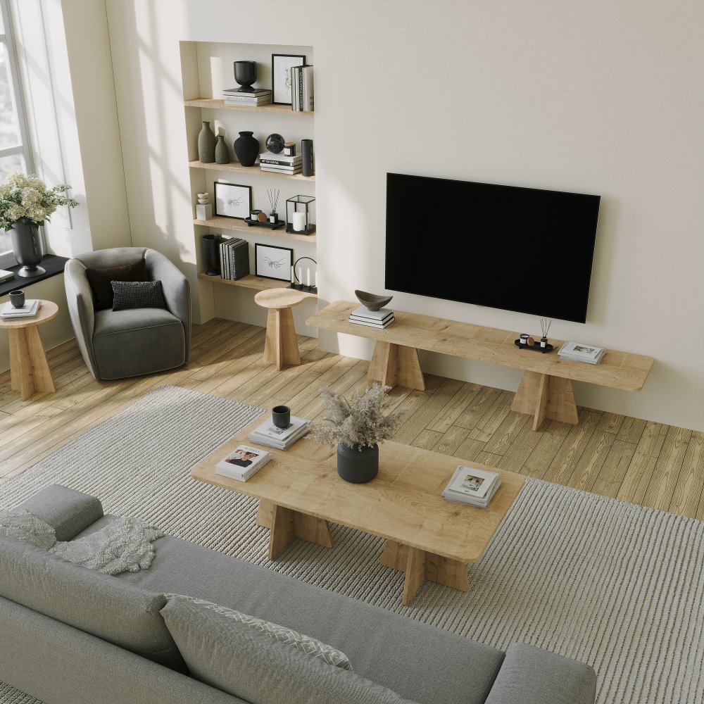 Konferenční stolek Mushroom 2 - Sapphire Oak (obrázek 5)
