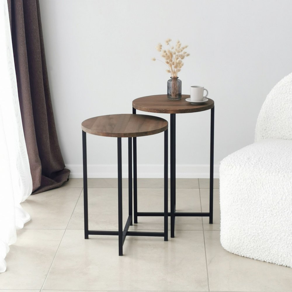 Konferenční stolek Neta Set - Walnut (obrázek 5)