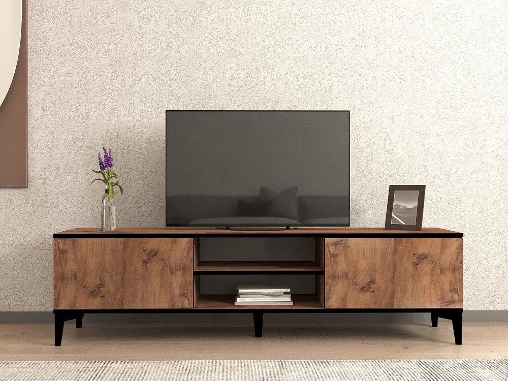 TV stolek Begi - Atlantic Pine, Black (obrázek 5)