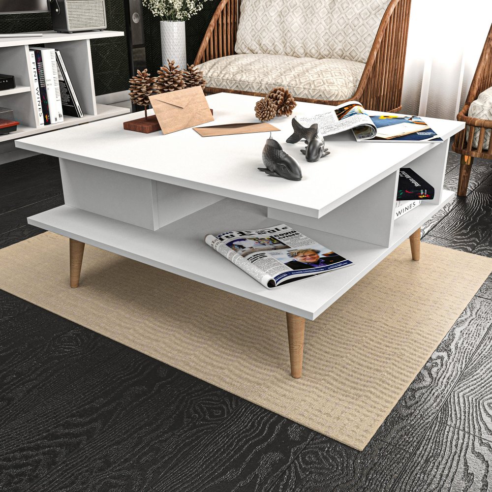 Konferenční stolek Akya Coffee Table - White (obrázek 6)