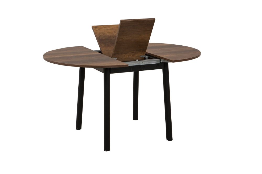 Extendable Dining Table Oliver - Walnut, Black (obrázek 6)