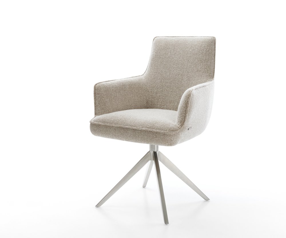 Jedálenská stolička Heira-Flex s opierkami tkanina mäkká béžová