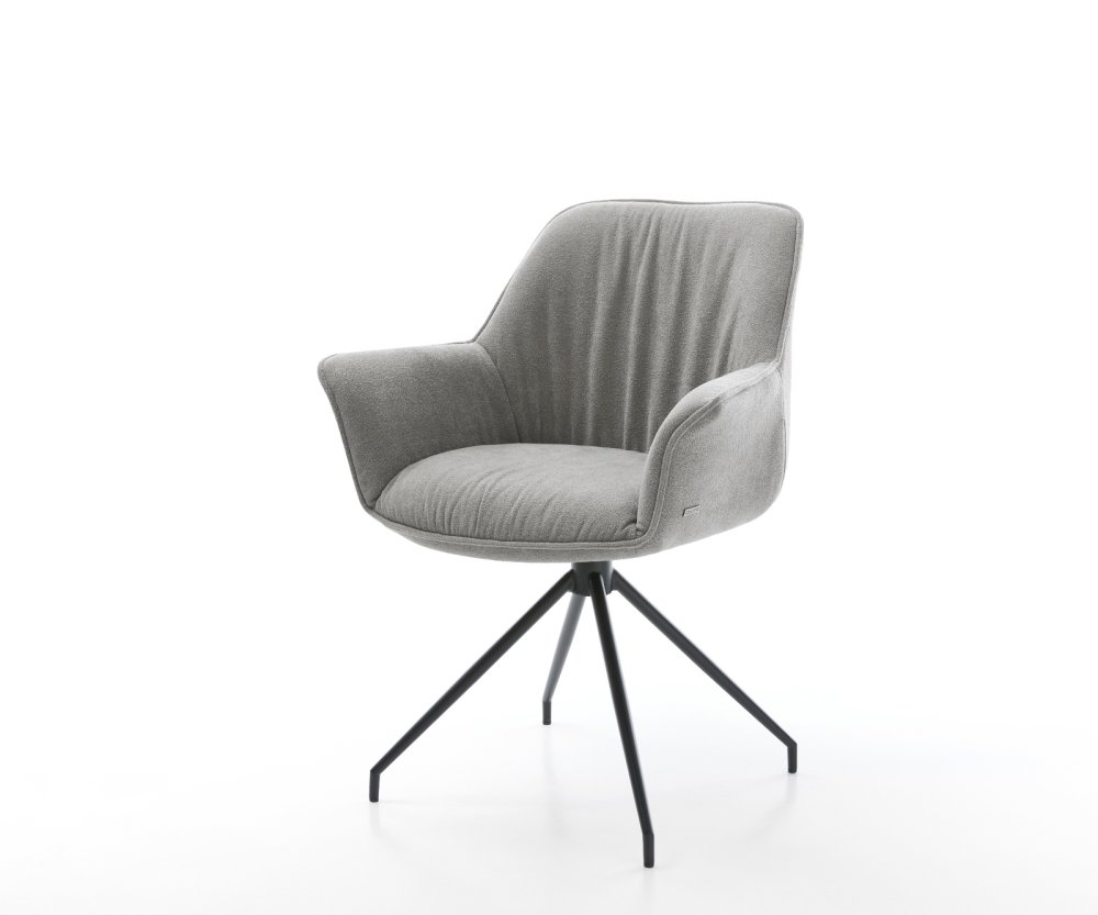 Jedálenská stolička Keila-Flex s opierkami texturovaná látka mäkká