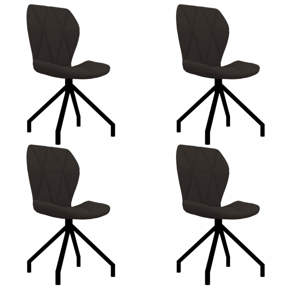 Jídelní židle 4 ks umělá kůže Dekorhome Hnědá