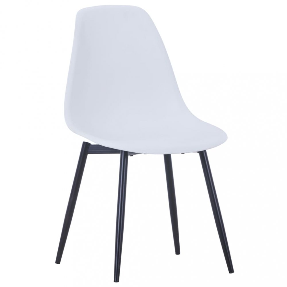 Jedálenská stolička 6 ks plast / kov Dekorhome Sivá