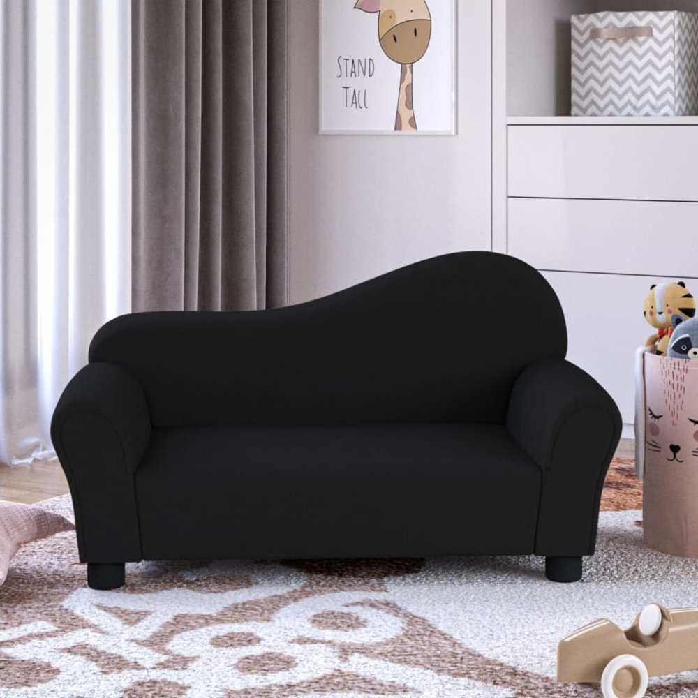 Dětská pohovka textil Dekorhome Černá