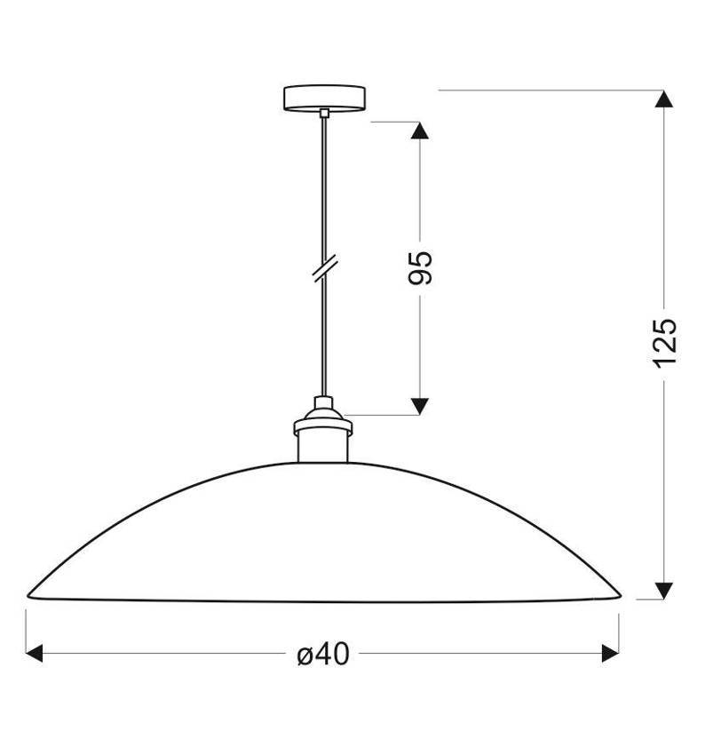 Obrázok Candellux Luster na lanku DEXTER 1xE27/60W/230V CA0756