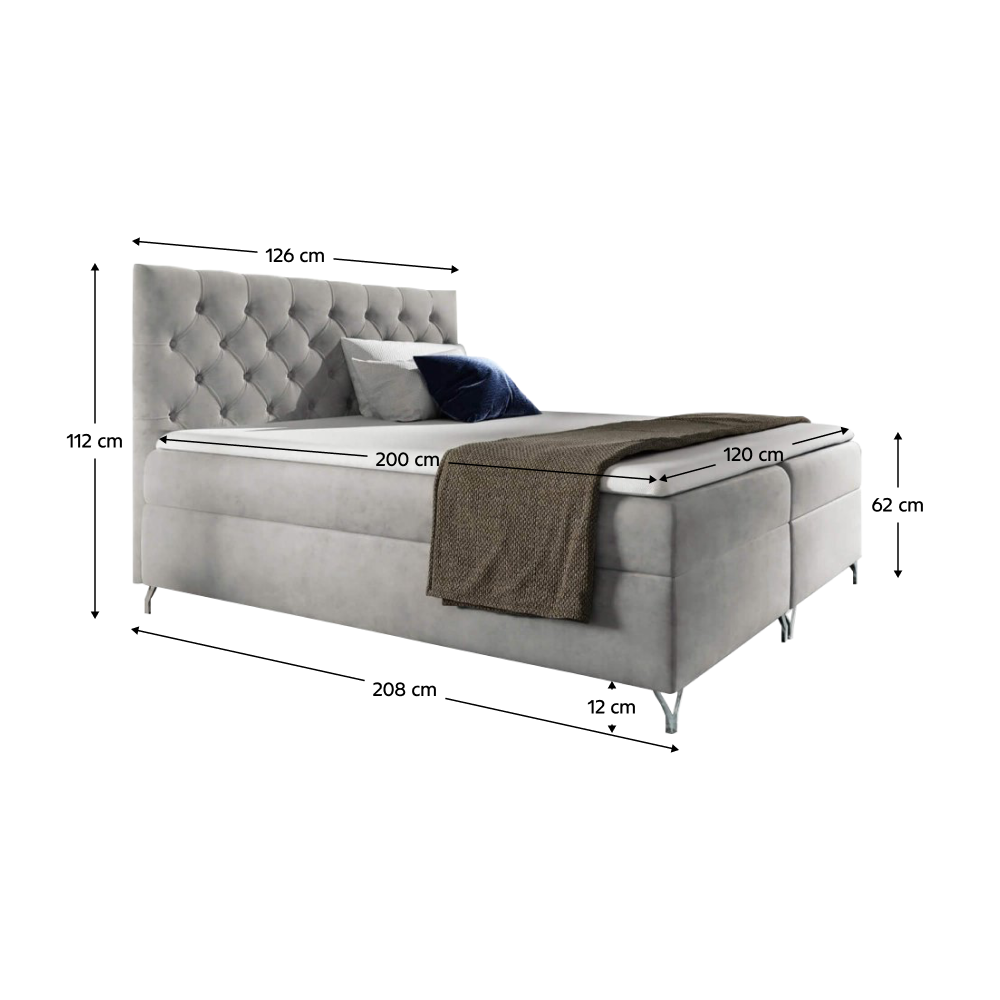 Boxspringová postel GUINEVRA 1 120 cm