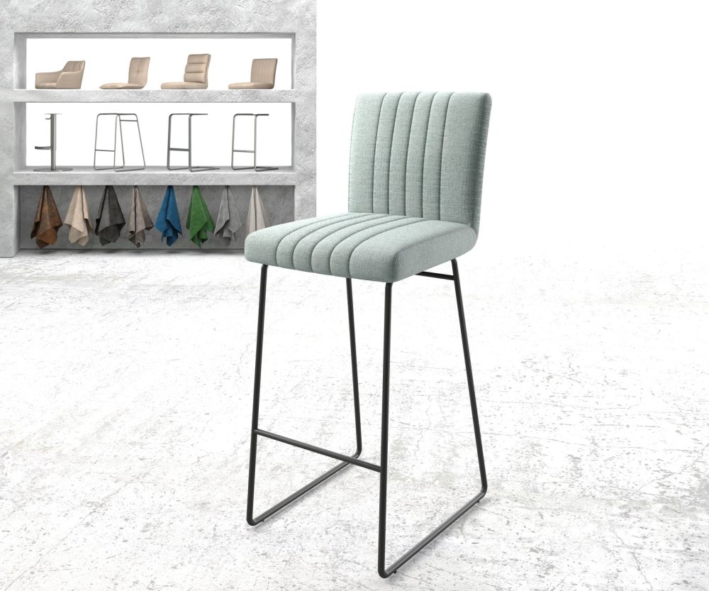 Barová židle Luiga-Flex mentolová tenká podnož kovová
