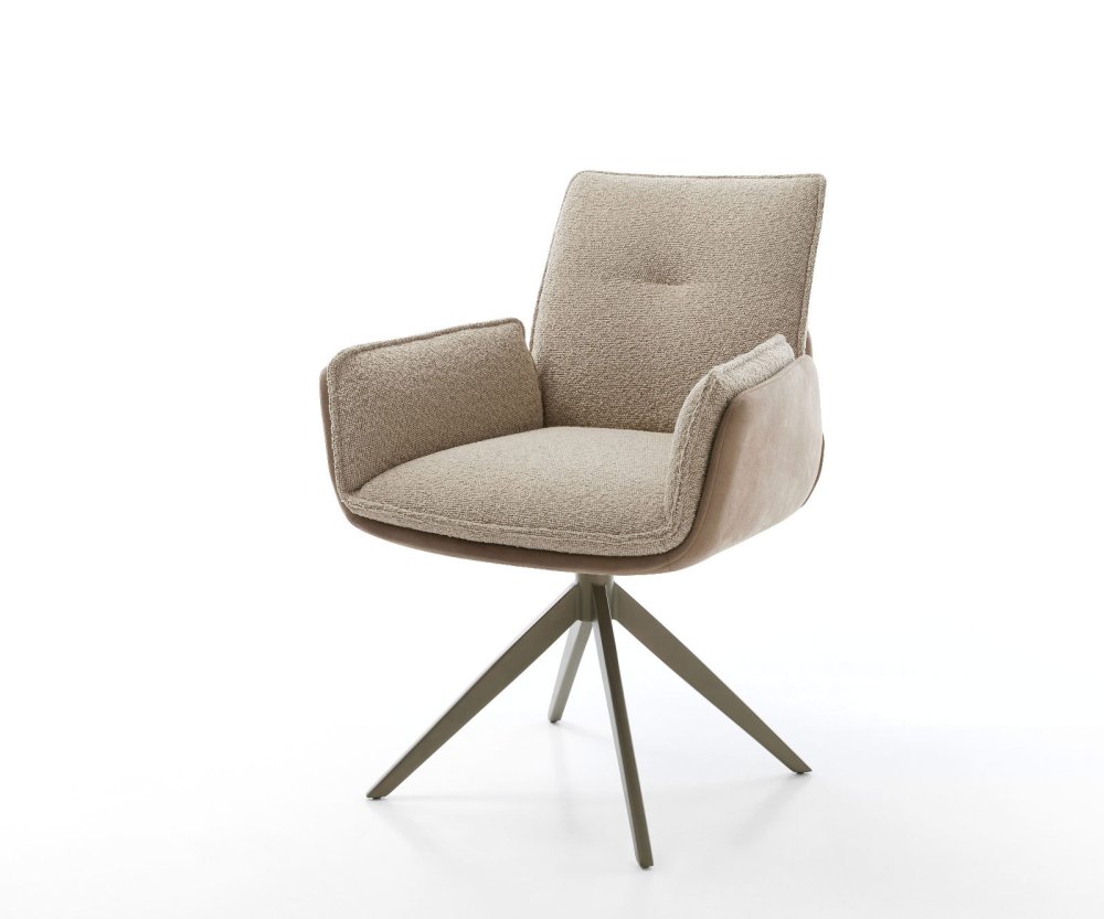 Otočná stolička Nela-Flex mix materiálov blatový krížový rám široký