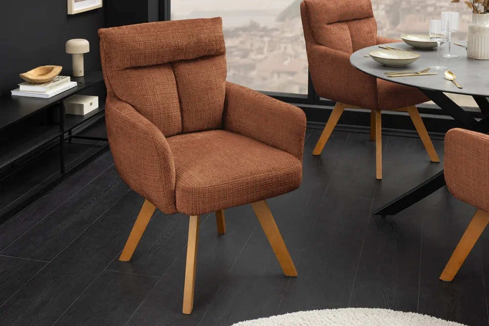 Otočné jedálenské kreslo 2 ks GYES Dekorhome