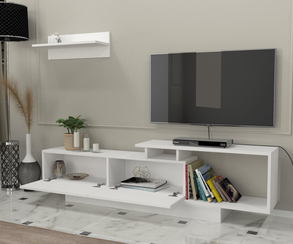 TV stěna / Sestava pod TV Asos - White (obrázek 8)